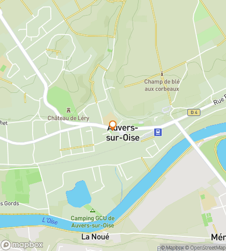 Map of scavenger hunt walking tour for Van Gogh’s Village Hunt