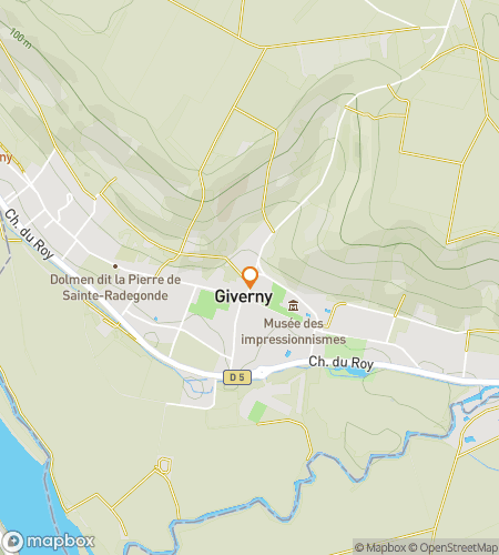 Kort over skattejagt-vandretur i Giverny&comma; Frankrig&colon; Soft Colors&comma; Sharp Eyes Quest