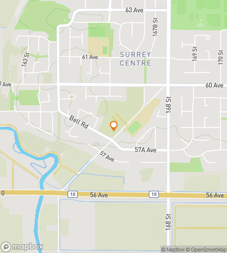 Map of scavenger hunt walking tour for Surrey Ghost Hunt