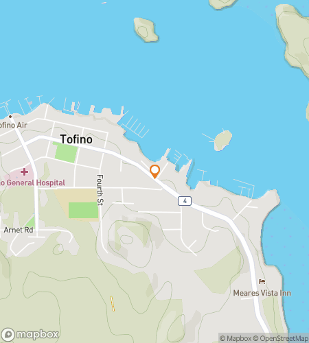 Map of scavenger hunt walking tour for Tofino: Coastin’ Through the Wild