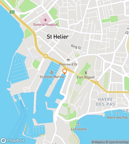 Map of scavenger hunt walking tour for Saint Helier‘s Hoppin‘ Hunt