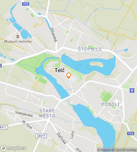 מפת סיור הליכה לחיפוש אחר המטמון עבור Telč נצחית: חיפוש דרך צבע ואבן