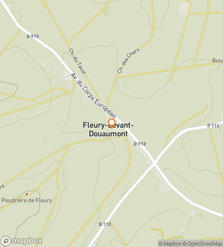 Carte de la chasse au trésor pédestre pour le parcours des Chemins du Courage : Chasse à Fleury-devant-Douaumont