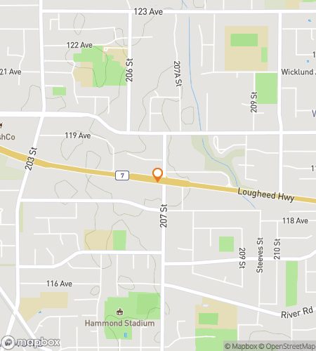 Map of scavenger hunt walking tour for Maple Ridge Scavenger Hunt