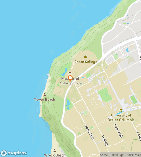 Карта пешеходного квеста для Университета Британской Колумбии