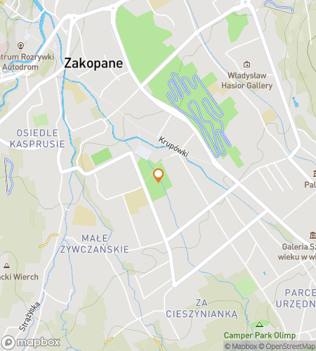 Map of scavenger hunt walking tour for Legends Beneath the Mountains: Secrets of Zakopane