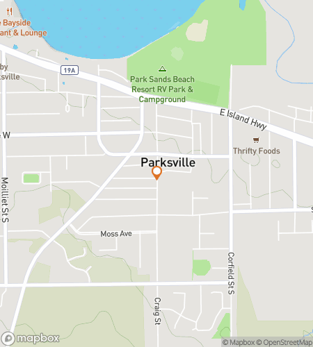 Map of scavenger hunt walking tour for Sands of Time: The Parksville Heritage Quest