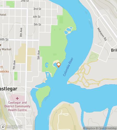 Map of scavenger hunt walking tour for  Castlegar scavenger hunt