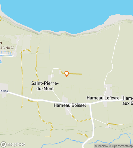 Kort over skattejagt vandretur for "Cliffs of Memory: Discover Cricqueville-en-Bessin"