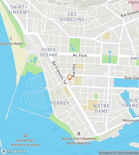 Map of scavenger hunt walking tour for Rebuilt & Revealed: The Le Havre Hunt