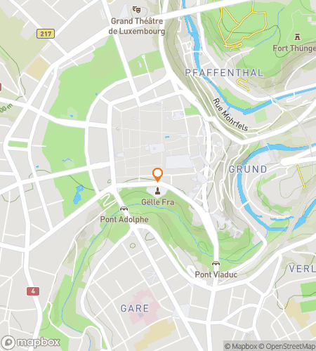 Map of scavenger hunt walking tour for Luckxembourg: The Luxembourg Daring Hunt