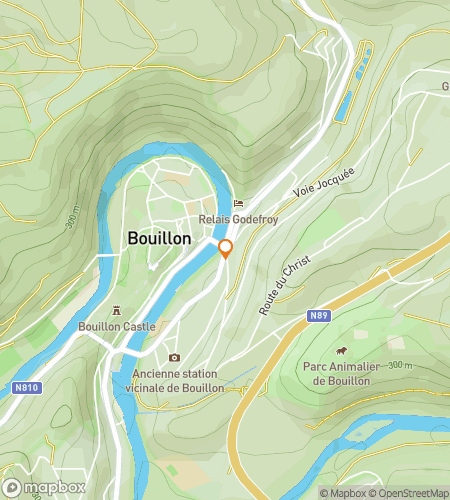 Map of scavenger hunt walking tour for Bouillon Scavenger Hunt