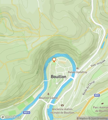 Karta över skattjaktspromenad för Bouillon Scavenger Hunt