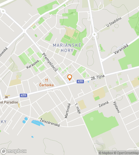 Map of scavenger hunt walking tour for Ostrava Odyssey: From Memorials to Melodies