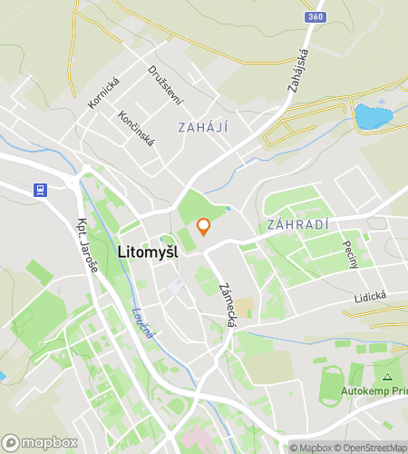 Map of scavenger hunt walking tour for Litomysl Lions Lair Scavenger Hunt