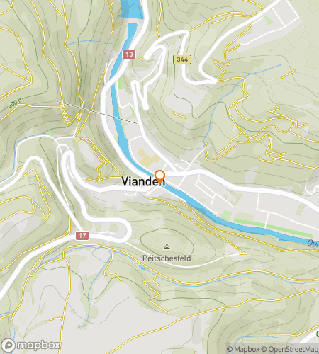 Map of scavenger hunt walking tour for Lux and Found: The Vianden Hunt