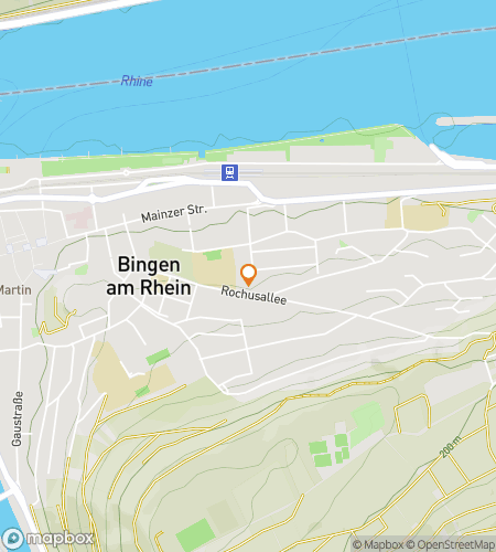 Map of scavenger hunt walking tour for Mäuseturm Mystery Mile