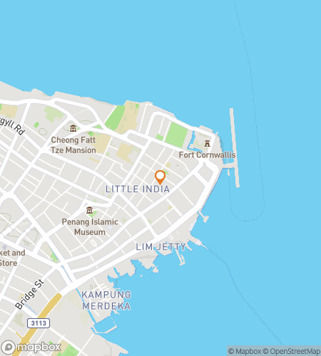 Map of scavenger hunt walking tour for Penang‘s Puzzling Pursuit