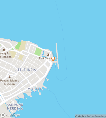 Map of scavenger hunt walking tour for Penang & Seek: The Lost Legends of George Town