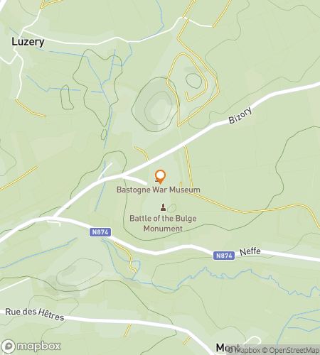 Map of scavenger hunt walking tour for Bastogne: Courage in the Winter Lines