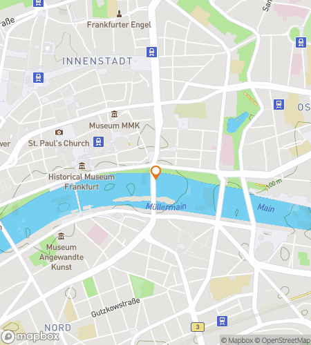 Map of scavenger hunt walking tour for Frankfurt's Fruity Loop