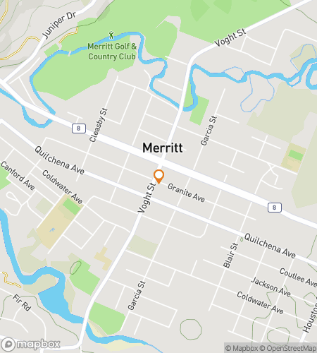 Map of scavenger hunt walking tour for Giddy Up & Go, Merritt!