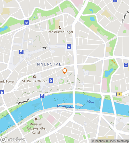 Map of scavenger hunt walking tour for Frankfurts Fruity Loop