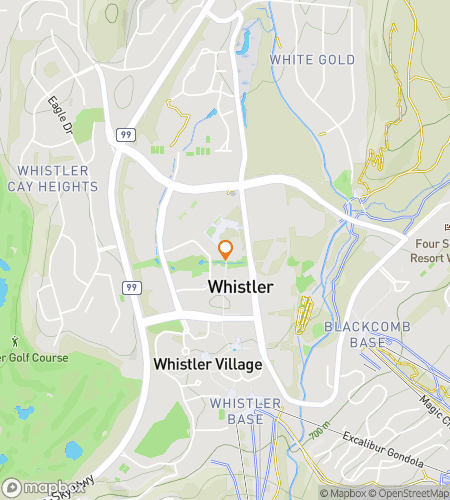 Χάρτης περιπάτου κυνηγιού θησαυρού για την Περιπέτεια Ηχητικής Περιήγησης στις Κορυφές του Whistler Mountain