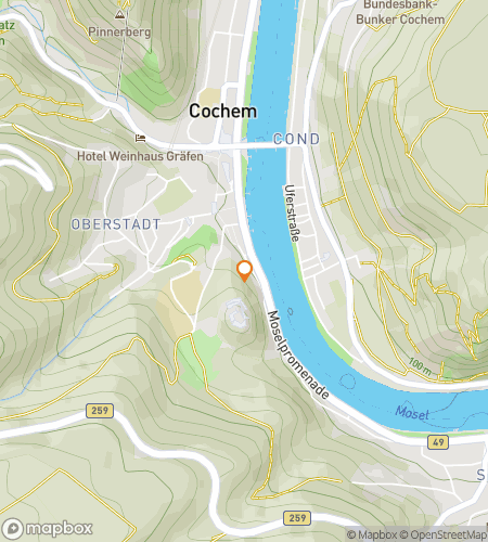 Carte du jeu de piste pour "Cochems Vineyards & Fortress Secrets"