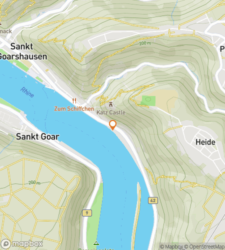 Kaart van speurtocht wandelroute voor Loreley Legends: De Sankt Goarshausen Speurtocht