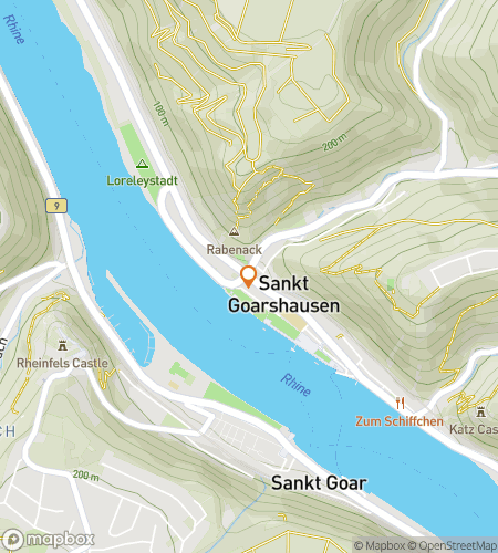 Map of scavenger hunt walking tour for Loreley Legends: The Sankt Goarshausen Hunt