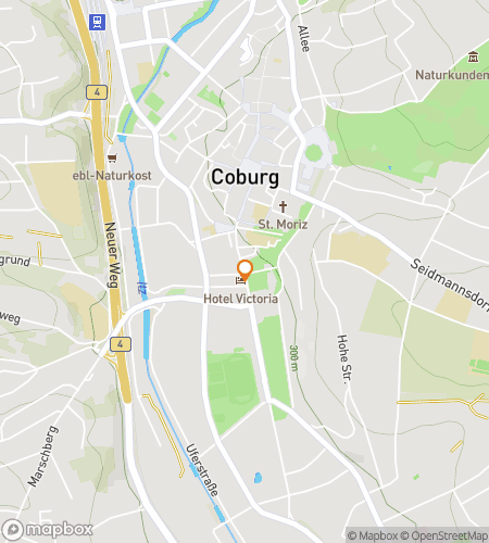 Map of scavenger hunt walking tour for Coburg Caper: Bavarian Bonanza