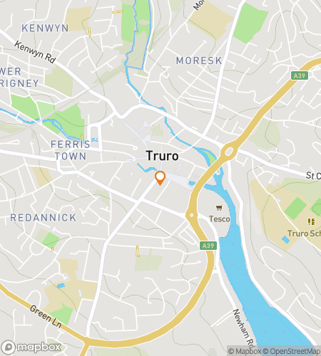 Map of scavenger hunt walking tour for Truro Stone & Skyline Adventure