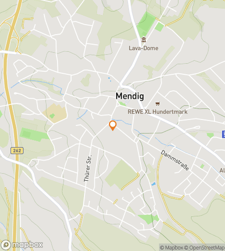 Map of scavenger hunt walking tour for Mendig‘s Mystical Mischief Hunt