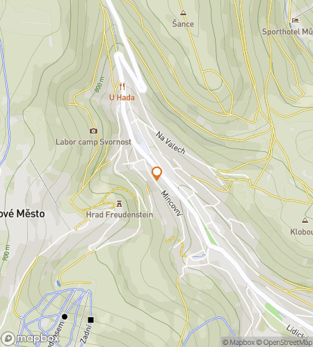 Kaart van speurtocht wandeltocht voor The J&aacute;chymov Heritage&comma; Hope & History Quest