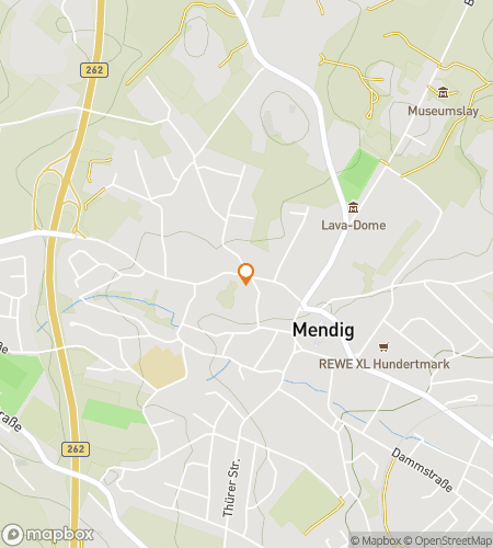 Map of scavenger hunt walking tour for Mendig‘s Mystical Mischief Hunt