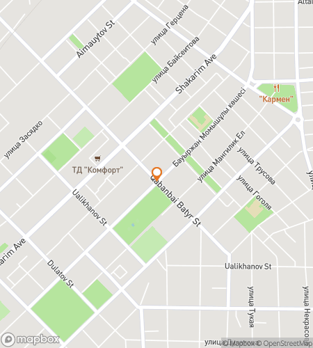 Map of scavenger hunt walking tour for Semey Steppebound Seekers