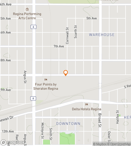 Карта пешеходного квеста для тура по призракам Реджайны