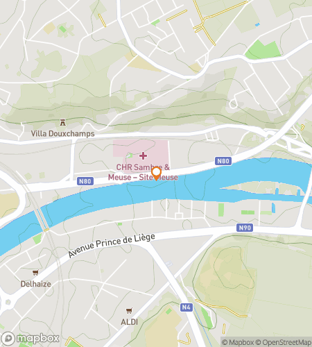 Map of scavenger hunt walking tour for Citadels & Shenanigans: The Namur Adventure