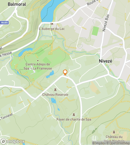 Carte de la visite à pied de la chasse au trésor pour la chasse au trésor à Spa