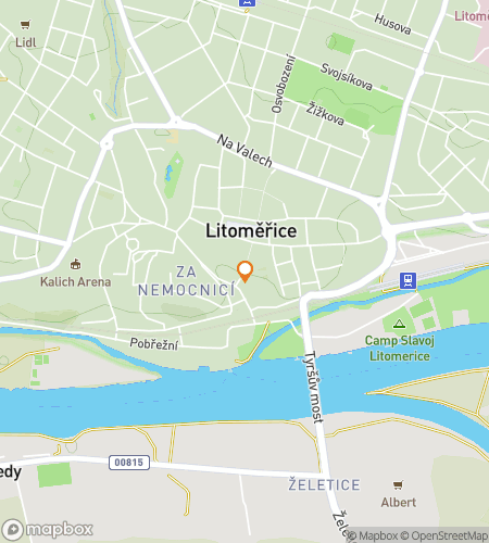 Map of scavenger hunt walking tour for Litomerice Larks & Laughs Hunt