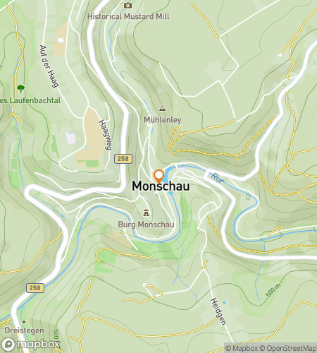 Map of scavenger hunt walking tour for Cobblestones & Castles: The Monschau Adventure