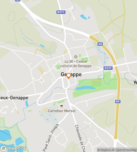 Map of scavenger hunt walking tour for Genappe: Secrets by the Dyle