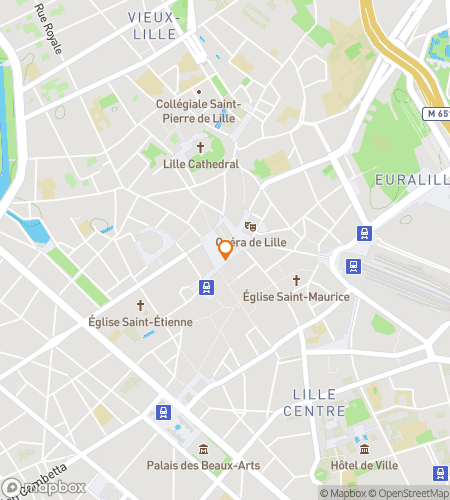 Map of scavenger hunt walking tour for Lilles Grand Architectures