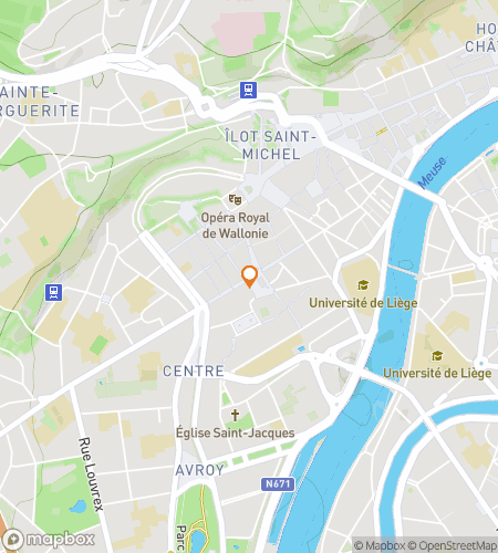 Map of scavenger hunt walking tour for Lièges Lively Lootventure