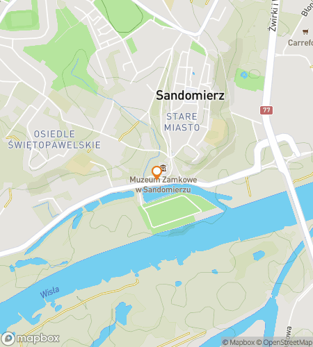 サンドミール（ポーランド）スカベンジャーハントのウォーキングツアーマップ