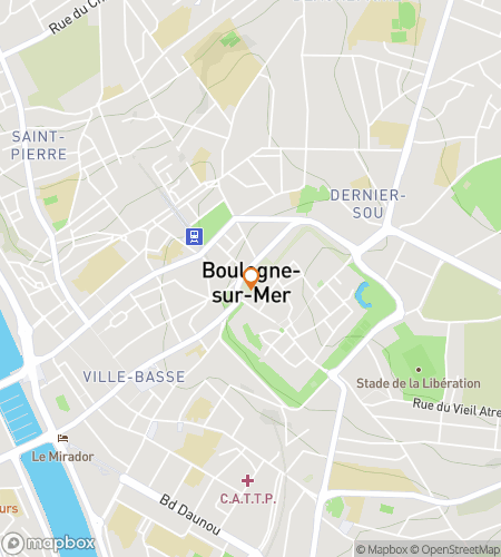 Map of scavenger hunt walking tour for Boulogne‘s Bountiful Bonanza Hunt