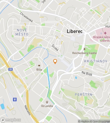 Map of scavenger hunt walking tour for From Plaza to Peaks: Liberec Hunt