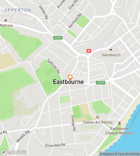 Kart over skattejakt-gåtur for Pier Pressure: The Eastbourne Challenge