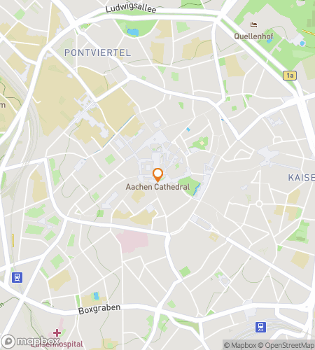 Map of scavenger hunt walking tour for Aachen‘s Klenkes Quest